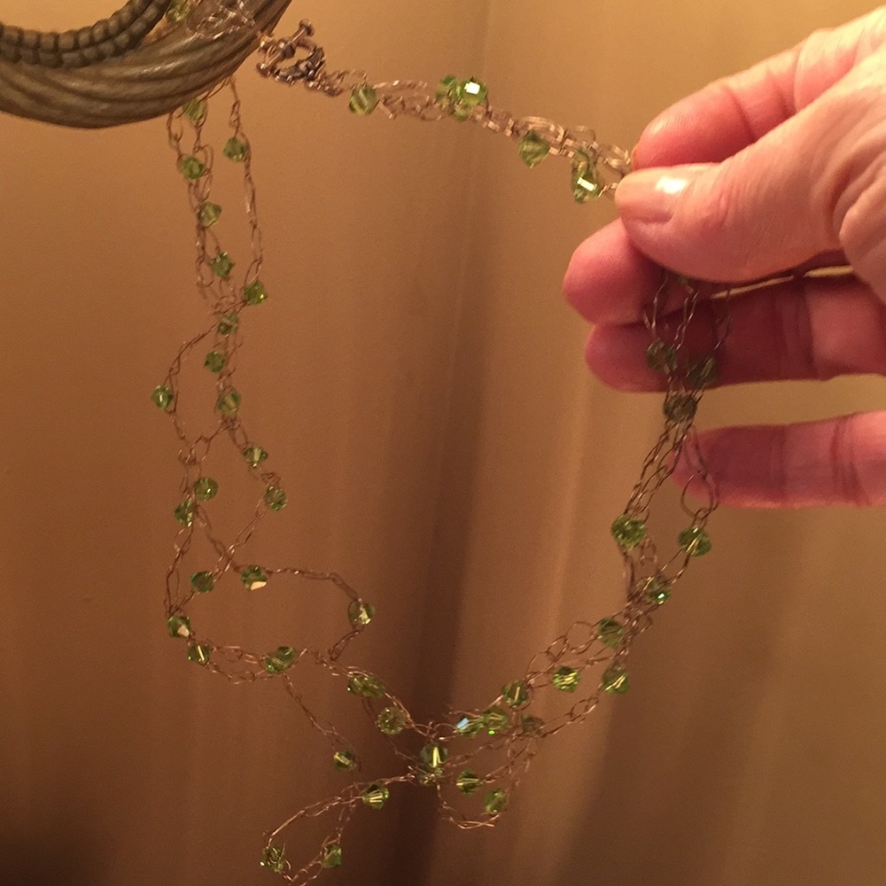 Braided Silver Wire Cloud Necklace - image 3